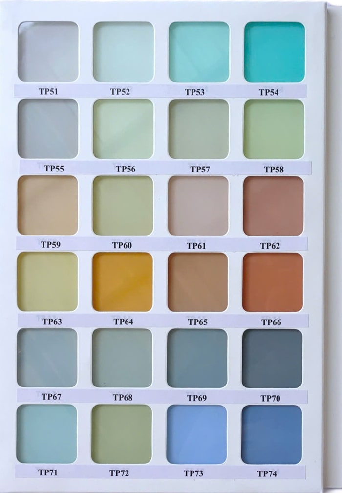 Bảng Màu Kính ốp Bếp Tờ Số 1