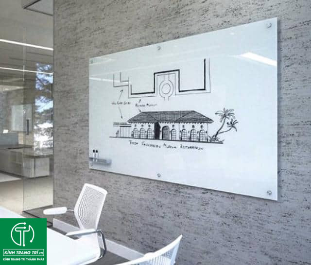 Bảng Kính Từ Cường Lực Treo Tường 120x180cm